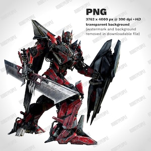 Sentinel Prime PNG: Robot Clipart - Transformers Digital Download