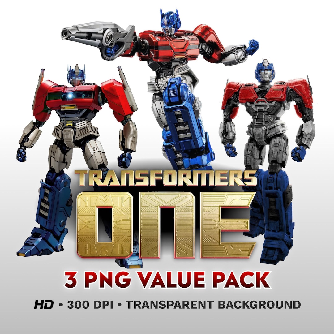 Optimus Prime PNG Bundle: Transformers One, Orion Pax Clip Art (digital ...
