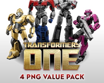 Chibi トランスフォーマー PNG バンドル: オプティマス、バンブルビー