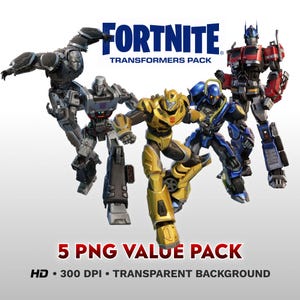 Transformers PNG Bundle: Optimus Prime, Bumblebee, Megatron (Digital Download)