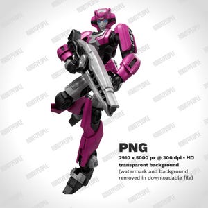 Transformers One Elita-1 Arcee PNG / arte autobots, download immediato, 300 dpi, pronto per la stampa, sfondo trasparente, sublimazione