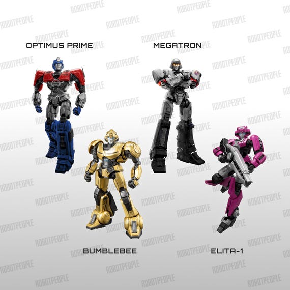 Transformers One PNG Bundle: Optimus Prime, Bumblebee, Megatron