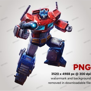 Transformers G1 Optimus Prime PNG / clipart autobots, download immediato, 300 dpi, sfondo trasparente, alta definizione, sublimazione