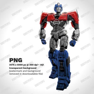 トランスフォーマー ワン オプティマス プライム PNG | オリオン パックス PNG | オートボット ロボット クリップ アート、300 dpi、透明な背景、印刷可能、昇華