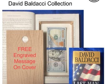 FREE opt personalization on Hollowed Out Books, David Baldacci Collection.|Storage Book|Book Safe|Stash Book|Secret Compartment Book
