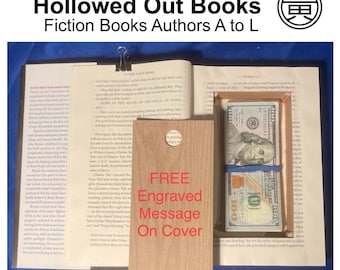 Hollowed Out Book Safe: Hidden Storage with Free Engraving (Authors A-L)