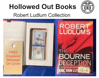 Robert Ludlum Hollowed Out Book Safe | Secret Stash Box (Free Personalization)