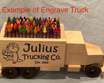 Handcrafted Wood Truck | Personalized Toy Truck, Baby Gift