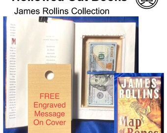 James Rollins Hollowed Out Book Safe | Stash Book with FREE Personalization