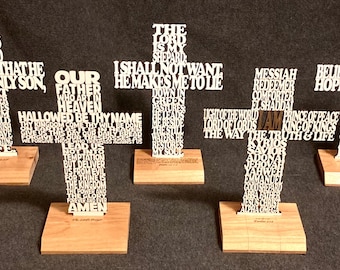 Laser Engraved Scripture Cross | Personalized Christian Gift