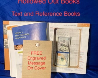 Hollow Book Safe | Personalized Stash Book, Secret Storage