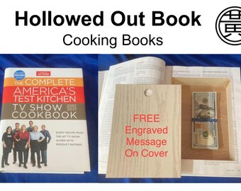 Hollowed Cooking Book Safe | Stash Book with Free Engraving