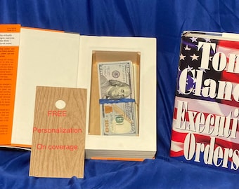 Tom Clancy Book Safe | Hollowed Out Book, Secret Stash (Free Personalization)