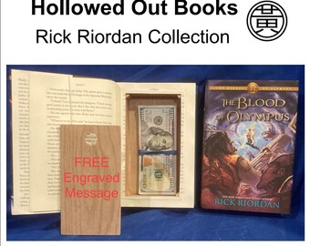 FREE opt personalization on Hollowed Out Books, R. Riordan Collection. |Storage Book|Book Safe|Stash Book|Secret Compartment Book