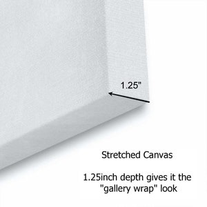 Może przedstawiać: Rozciągnięte pł&oacute;tno o głębokości 1,25 cala, nadające mu wygląd "gallery wrap". Ten rodzaj pł&oacute;tna jest często używany do dzieł sztuki i fotografii.