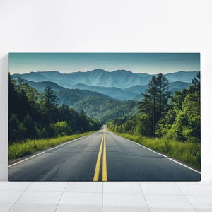 Blue Ridge Mountains Photo, Smoky Mountains Art, Appalachian Mountains Painting, Landscape Forest Nature Decor Wall Art, National Park Print