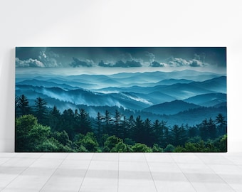 Blue Ridge Mountains Photo, Blue Ridge Mountains Art, Appalachian Mountains Painting, Landscape Forest Nature Decor Wall Art, National Park