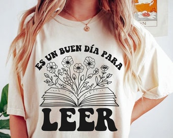 Chemise Maestra, chemise Es Un Buen Dia Para Leer, tee-shirt amateur de livres espagnols, chemise Bibliotecaria, cadeau de professeur bilingue pour chemise de professeur d'espagnol