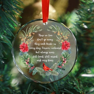 Memorial Christmas Ornament - Glass Ornament - In Loving Memory Keepsake - Memorial Ornament 2023