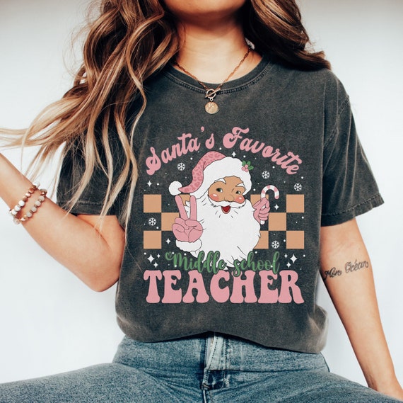 Santa's Favorite School Teacher T-Shirt Christmas Santa's Favorite School Teacher T-Shirt Christmas