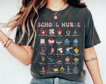 School Nurse Shirt School Nurse Alphabet Nurse t shirt Nurse Gift End of Year Gift for Nurse TShirt Nurse Nurse Appreciation Nursing Gift