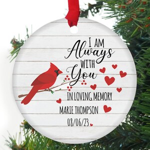 In Loving Memory Memorial Ornament/ Cardinal Memorial Christmas Ornament / Remembrance Tree Of Life Ornament/ Name Ornament/ Christmas Gift