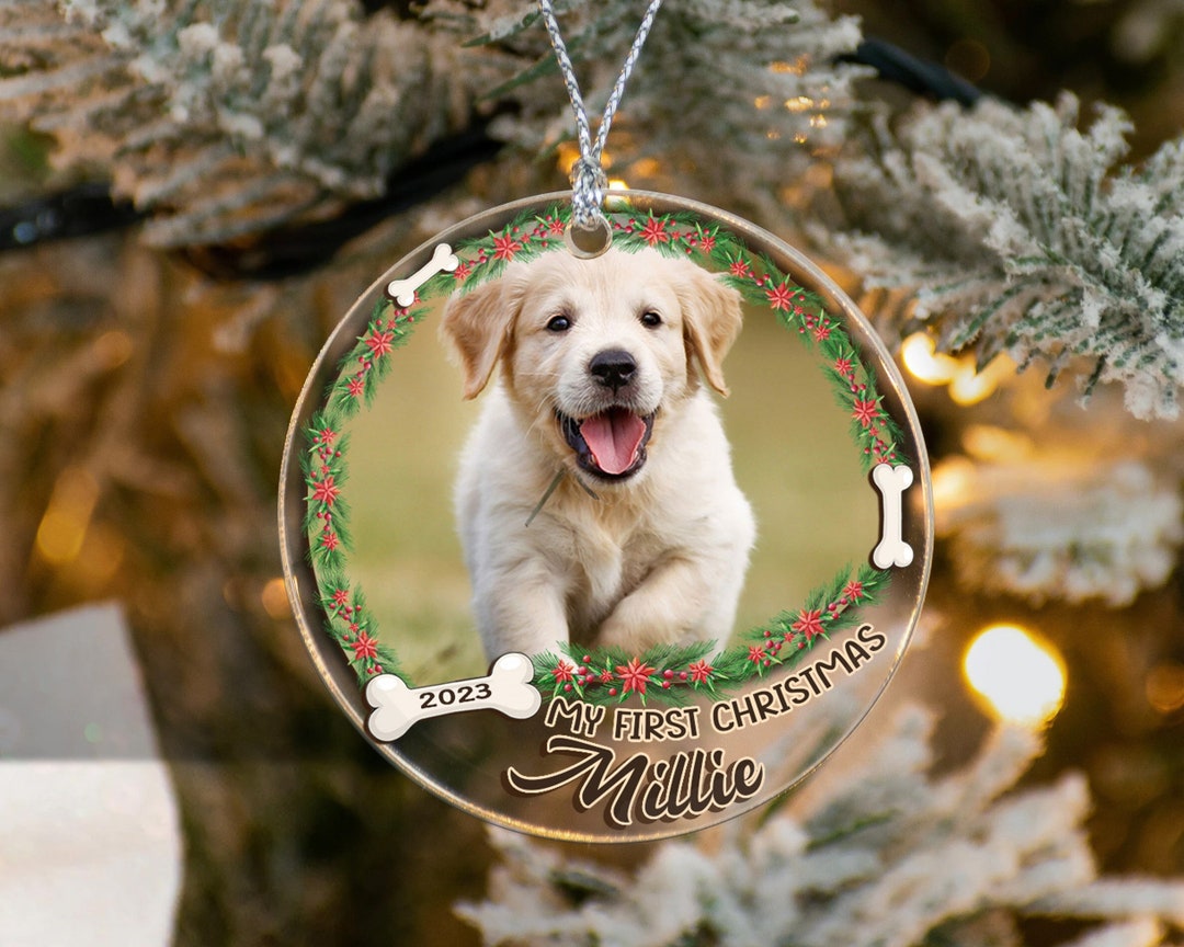 Custom Puppies First Christmas Ornament Dog Picture Ornament Dog