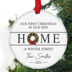 First Christmas in Our New Home Ornament, Personalized New Home Christmas Ornaments, 2023 New House Ornament Gift, Christmas Keepsake