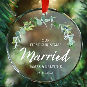 Our First Christmas as Mr. & Mrs. Ornament, Personalized Mr and Mrs Ornament 2023, Christmas keepsakes, Newlywed Gift for Couple, Married