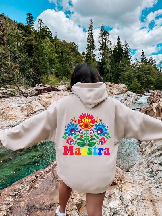 Felpa con cappuccio Maestra, Felpa con cappuccio per insegnante di