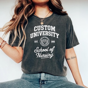 Benutzerdefiniertes College-Shirt, personalisiertes Logo-Hochschul-Shirt, College Hoodie, Abschlussgeschenk für Freund