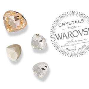 Swarovski 4370  Pear Drop Fancy Stone - Clear, Silk 11x10mm 15.5x14mm 2 PCS