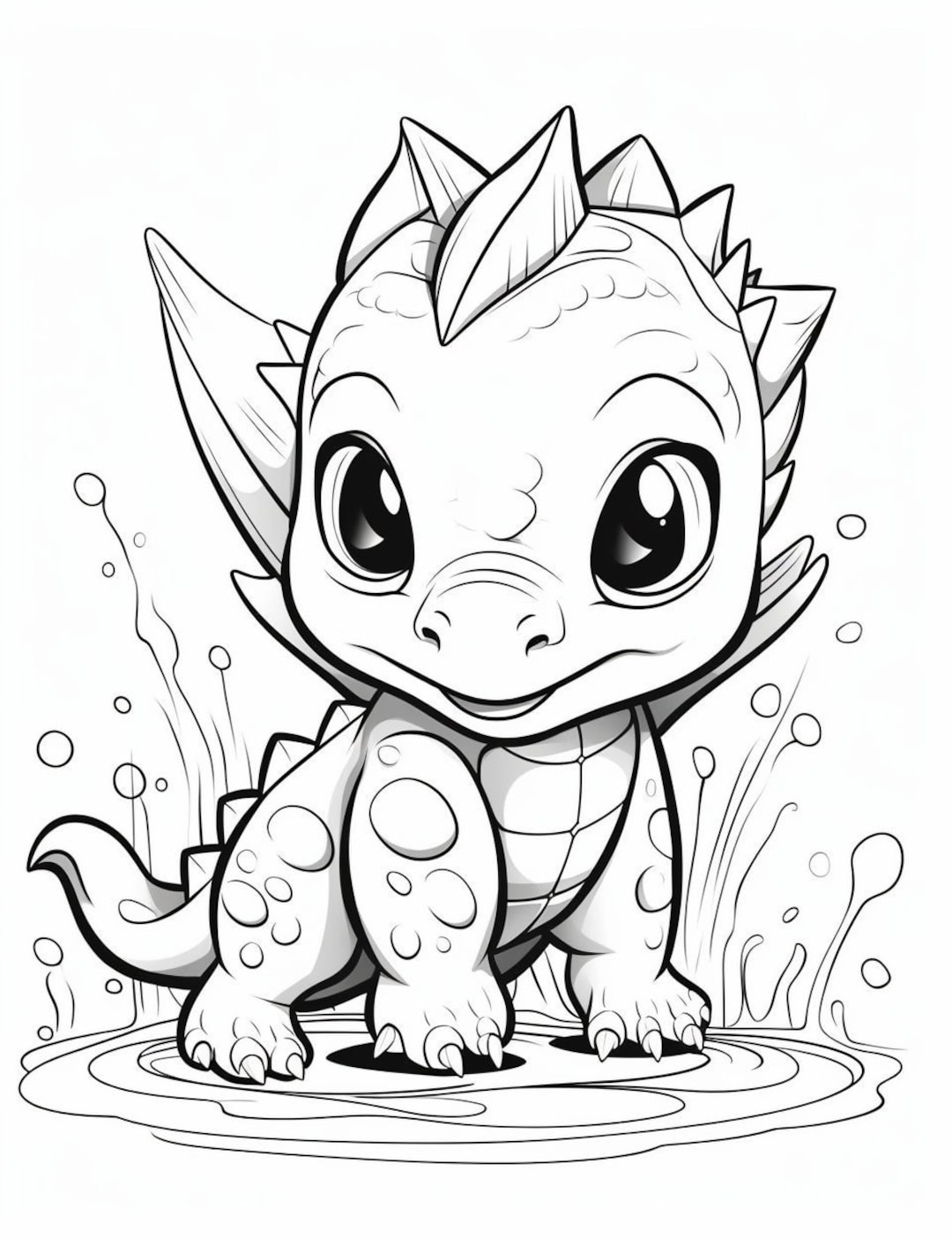 Chibi Dragons Coloring Pages (set of 15) Etsy