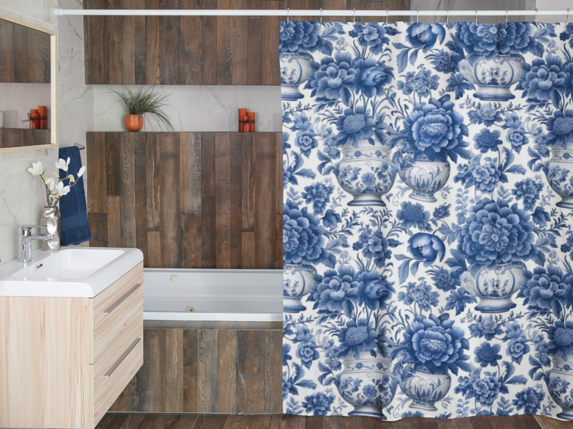 10 Dutch Delft Blue Patterns, Seamless Patterns, Vintage Windmills ...