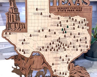 Texas State Park Explorer Map: Personalized Family Adventure Tracker