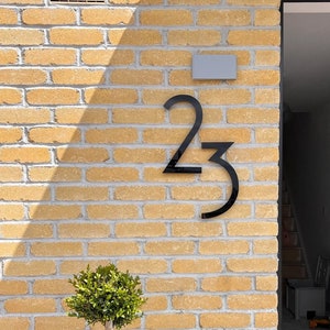 14 inch Modern House Numbers and Letters, Custom House Address Signs. image 1