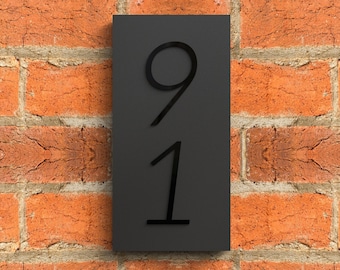 Vertical modern house numbers, Custom address number sign, House Warming Gift, Wedding Gift