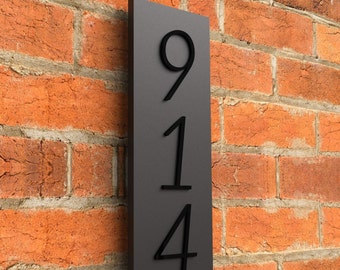 Modern house numbers, Custom Vertical address number sign, Bespoke Address plaque, House Warming Gift, Wedding Gift