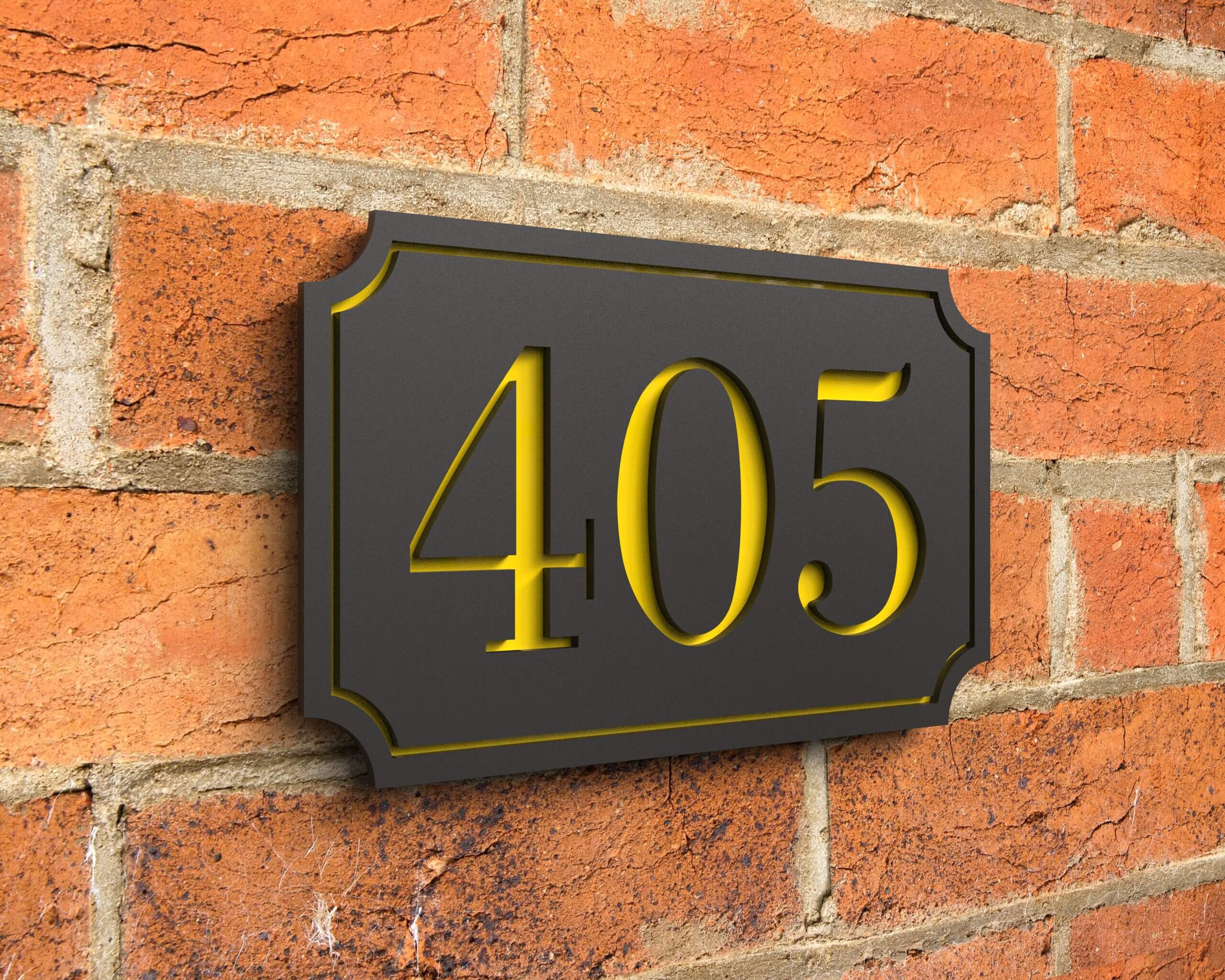 Address Number Design Modern House Numbers, Custom Address Sign Horizontal Plaque, Modern ...
