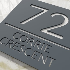 Custom Signs Solar Illuminated Modern Anthracite Grey House Number Sign 24cm X 14.5cm Pink Flowers In Corners Design - View #11