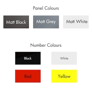 Numéros de porte flottants modernes, numéros de maison personnalisés, panneau de numéro de maison noir mat et rouge brillant Design creux image 4