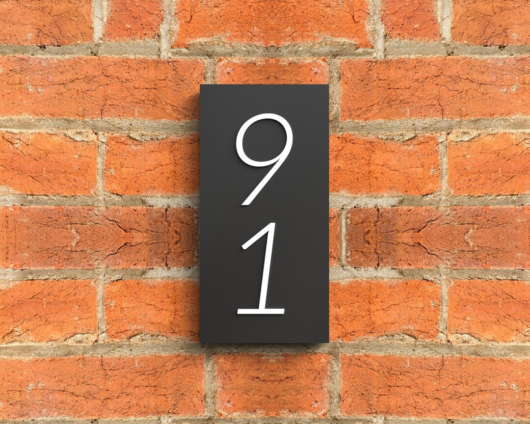 Modern House Numbers, Vertical Custom Address Number Sign, House Warming Gift, Wedding Gift