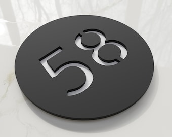 Round number plaque. Exam room numbers. Door number sign. Apartment number. Hotel room numbers.
