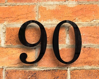 Numéros et lettres de maison modernes de 10 pouces, panneaux d'adresse de maison modernes personnalisés du milieu du siècle.
