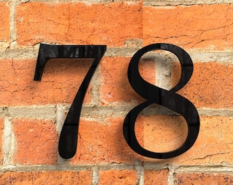 6 inch Modern House Numbers and Letters, Custom Mid-Century Modern House Address Signs.