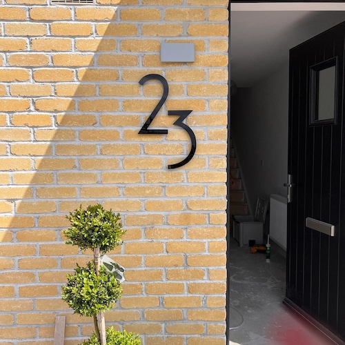 Numéros et lettres des maisons modernes de 10 pouces, plaques d'adresse personnalisées.