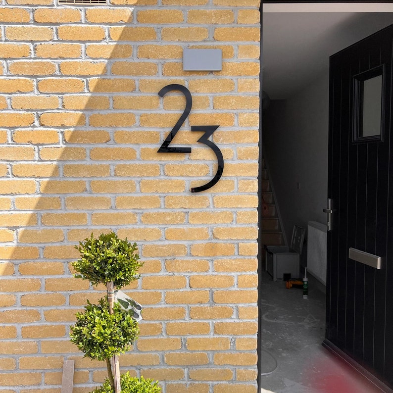 14 inch Modern House Numbers and Letters, Custom House Address Signs. image 1