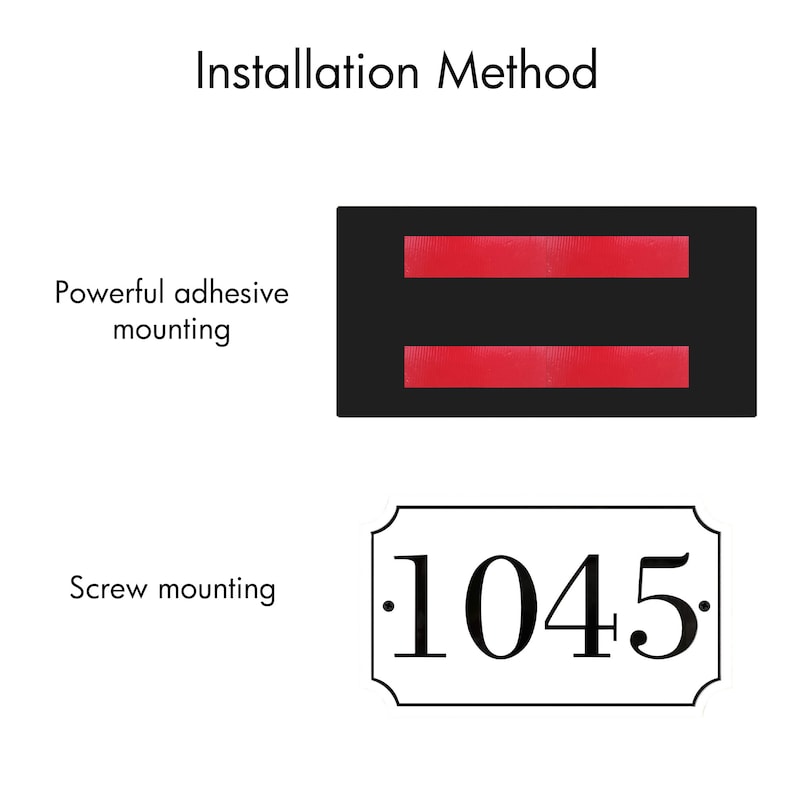 Numéros de porte flottants modernes, numéros de maison personnalisés, panneau de numéro de maison noir mat et rouge brillant Design creux image 5