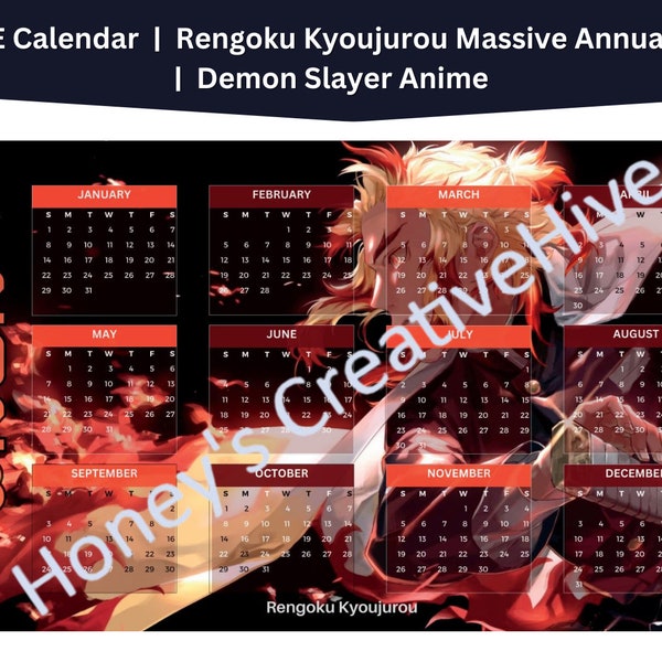 Anime 2024 Calendar Etsy Australia