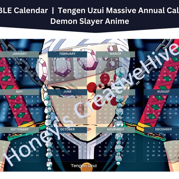 Anime 2024 Calendar Etsy